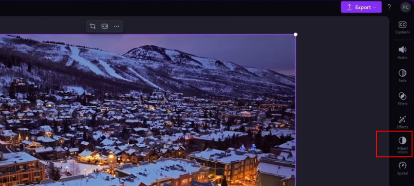 Click adjust colors