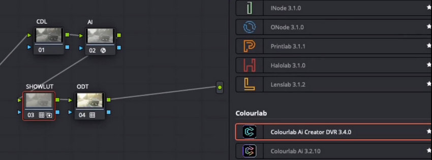 DaVinci Resolve plugin - Colourlab AI