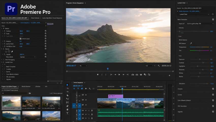 DJI Editing Software - Adobe Premiere Pro