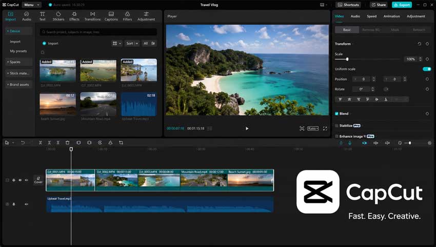 DJI Editing Software - CapCut