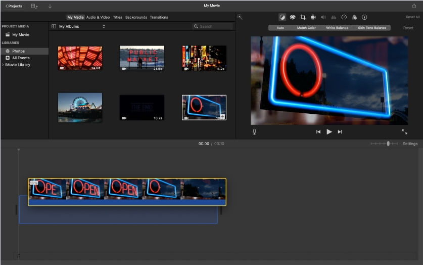 Best video editor for Mac - iMovie