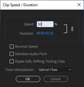 Make a video slow motion in Premiere Pro