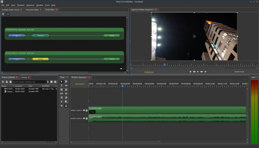 free open source video editor