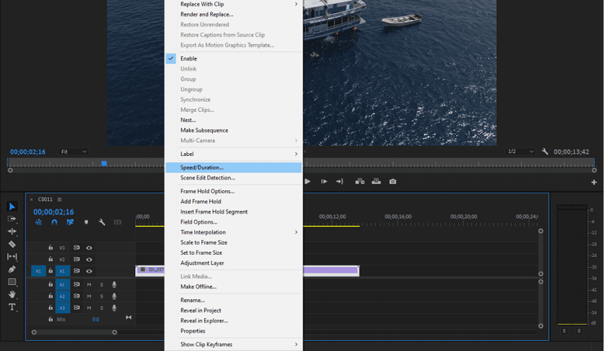 Premiere Pro Speed/Duration
