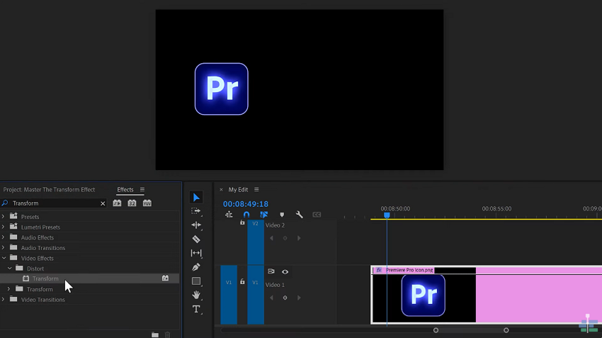 Adobe Premiere Pro Transform effect