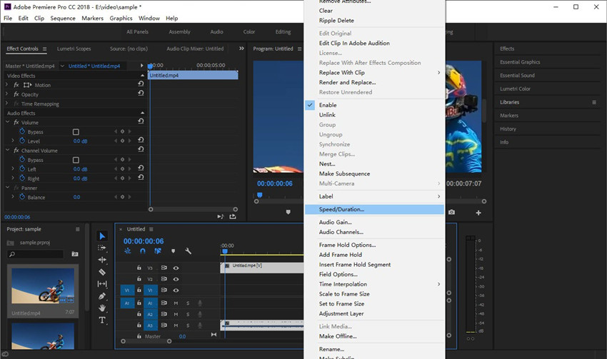 how to use Premiere Pro time interpolation