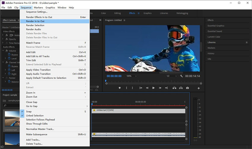 render Premiere Pro time interpolation