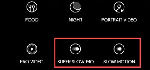 Record a slow-mo video on Android Samsung
