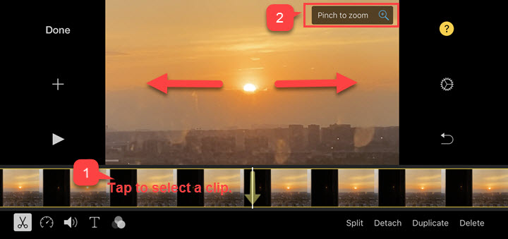 how to resize video on iphone iMovie