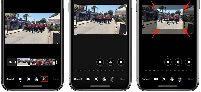 how to resize video on iphone photos