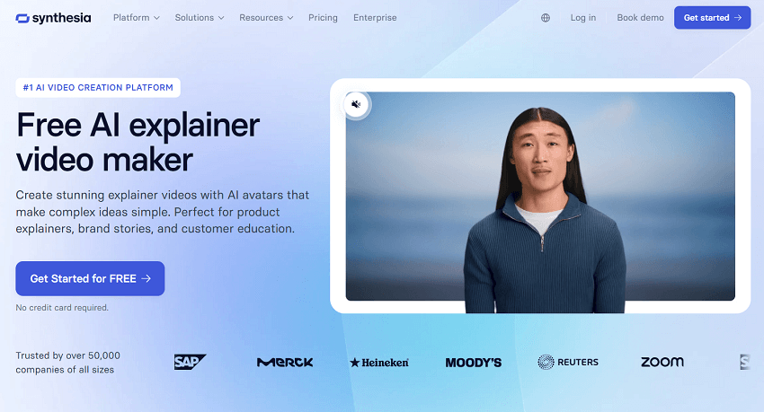 Synthesia explainer video maker