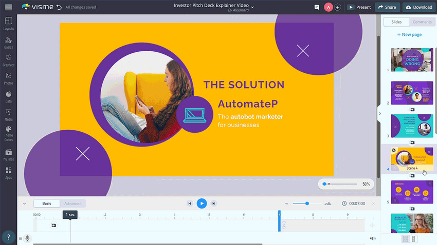 Visme presentation video maker