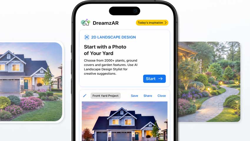 Best AI landscape design app - DreamzAR