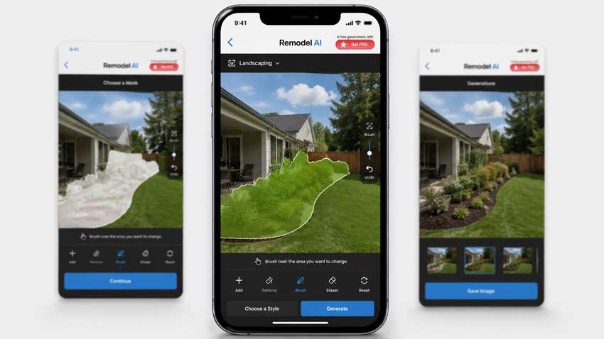 AI backyard design app - Remodel AI