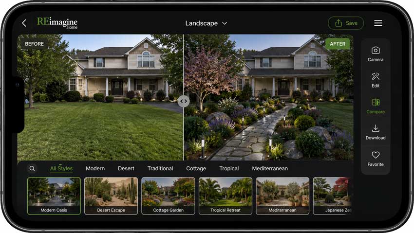 AI front yard design app - REimagineHome