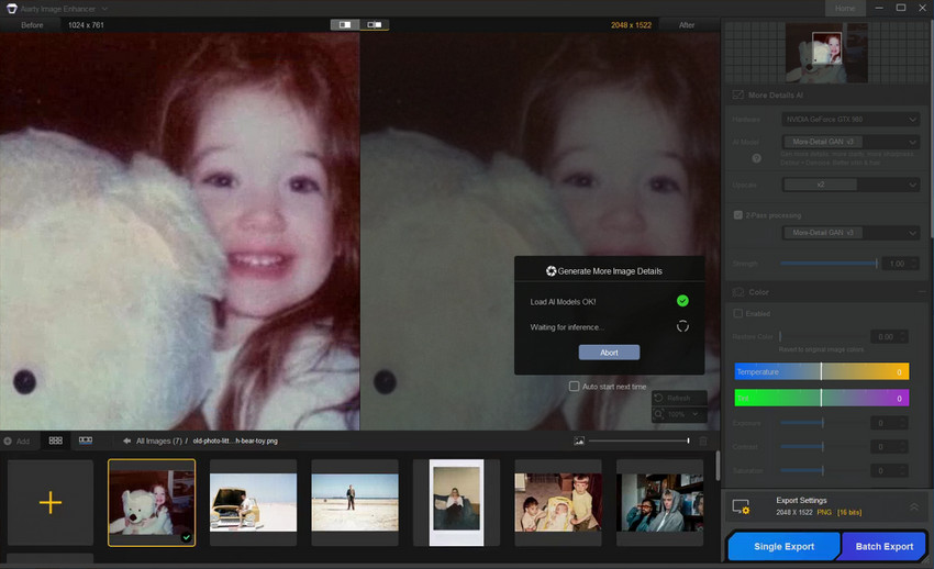 restore photos with Aiarty Image Enhancer