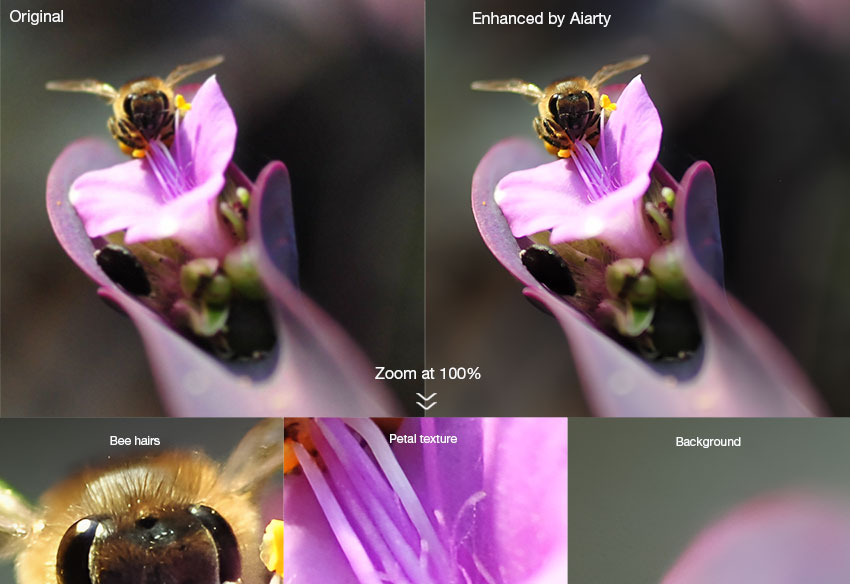 Compare a social media photo before and after enhancement with Aiarty Image Enhancer