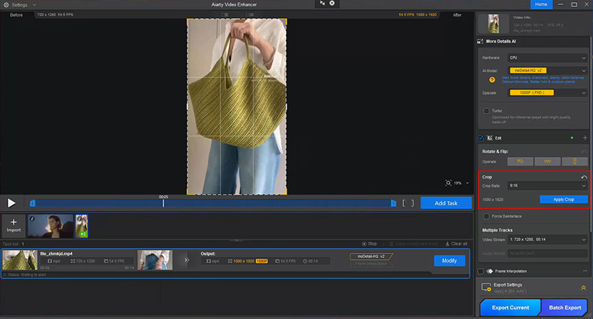 resize to Etsy video size ratio