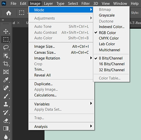bit depth in Photoshop
