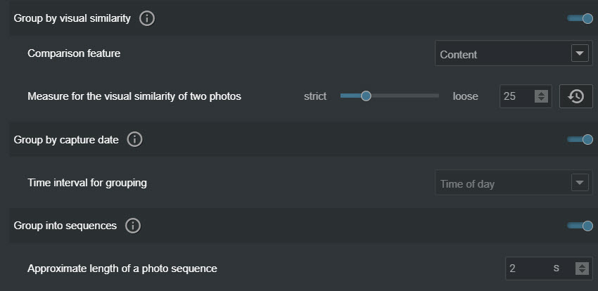 Excire Foto Culling Profile Grouping 2
