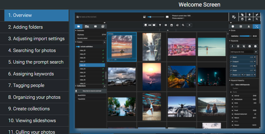 Excire Foto User Guidance Inapp