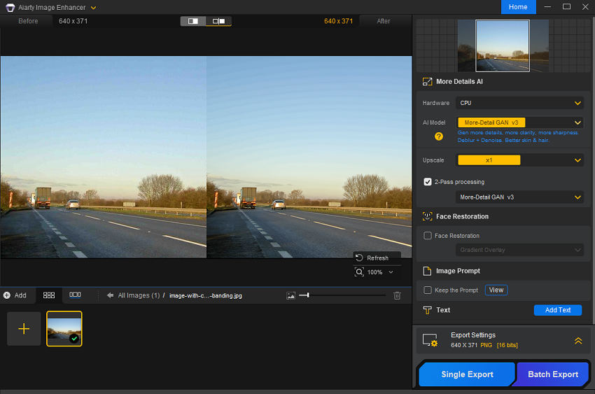 fix color banding in Aiarty Image Enhancer