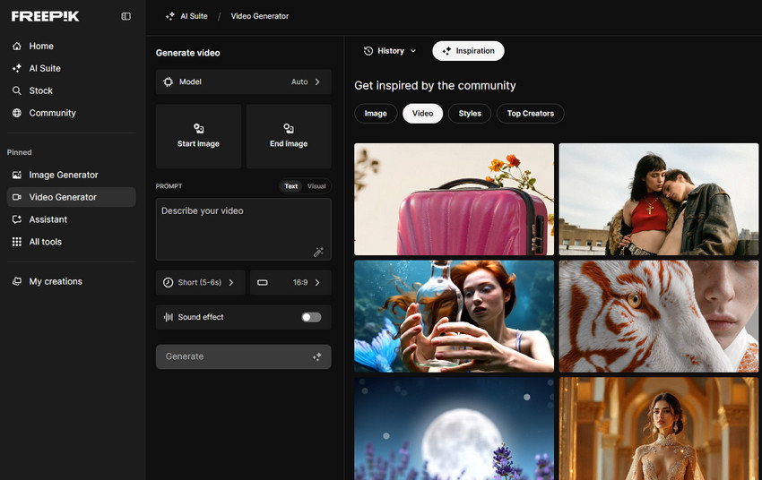 Freepik AI Video Generation
