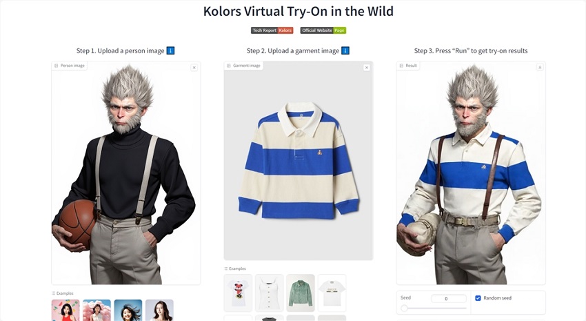 Kolors Virtual Try-On Example