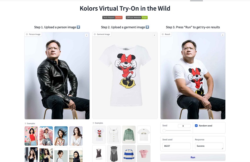 Kolors Virtual Try-On Example