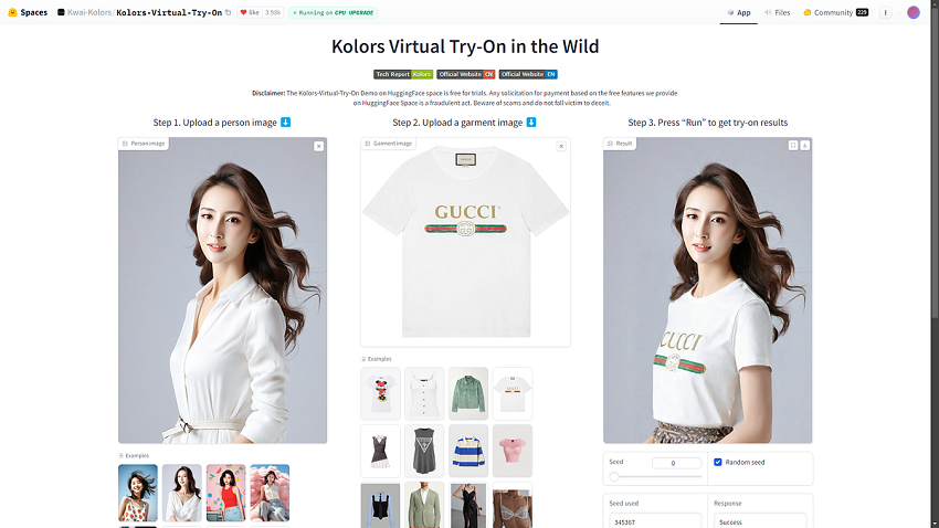 Kolors Virtual Try-On Example
