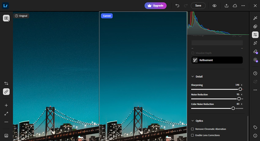 Lightroom noise reduction test