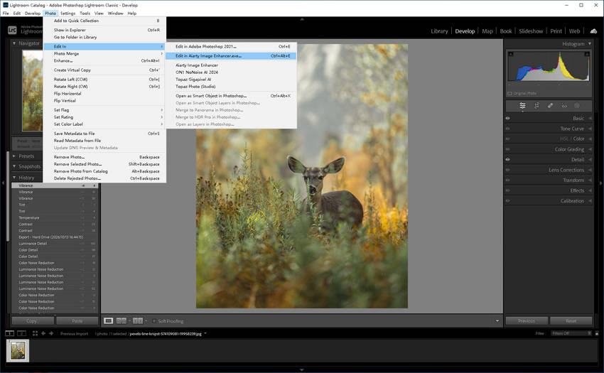 Send Photo from Lightroom to Aiarty