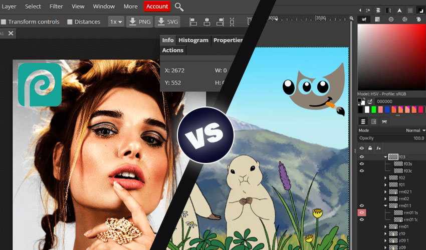 Photopea vs GIMP