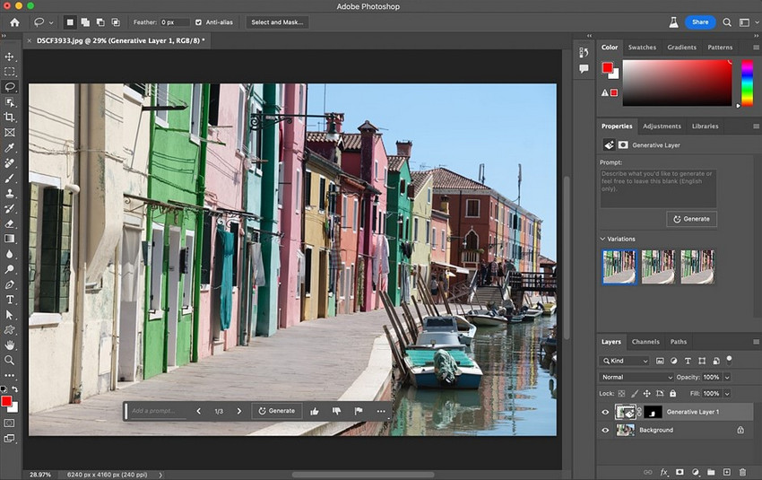 Photoshop AI editing