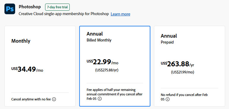 Photoshop Price