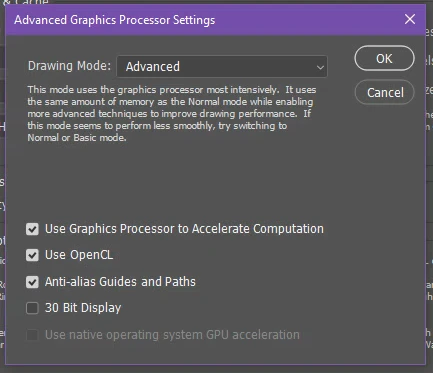 Photoshop Use GPU to Accelerate Computation