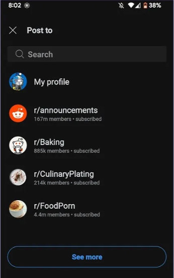 Post video on Reddit mobile