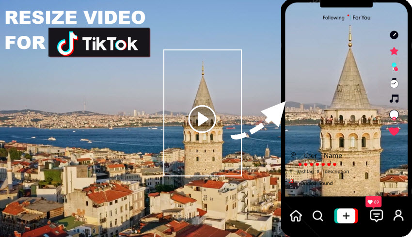 Resize video to Tiktok with enhanced quality