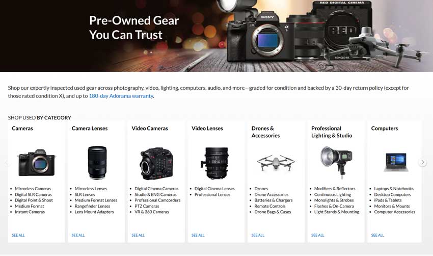 Best Places to Buy Used Cameras and Lenses