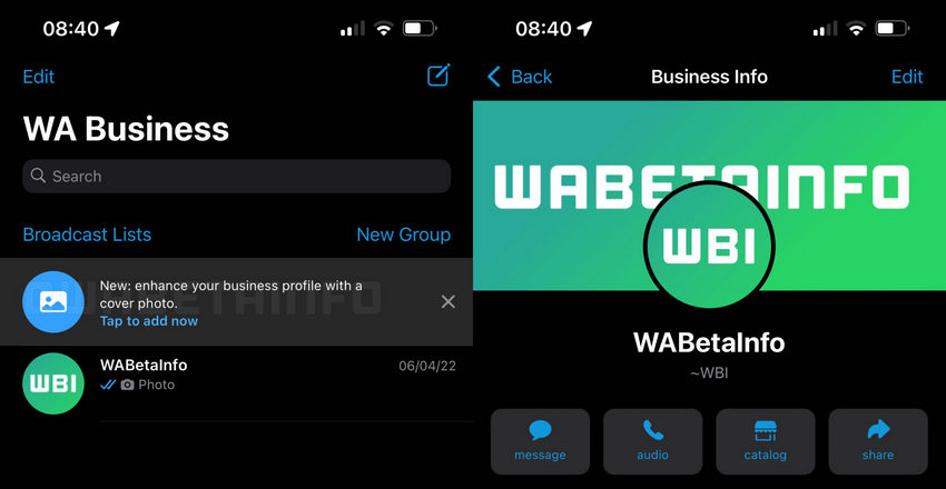 WhatsApp Business cover photo