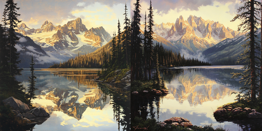Digital Art Ideas - Mountain Reflections