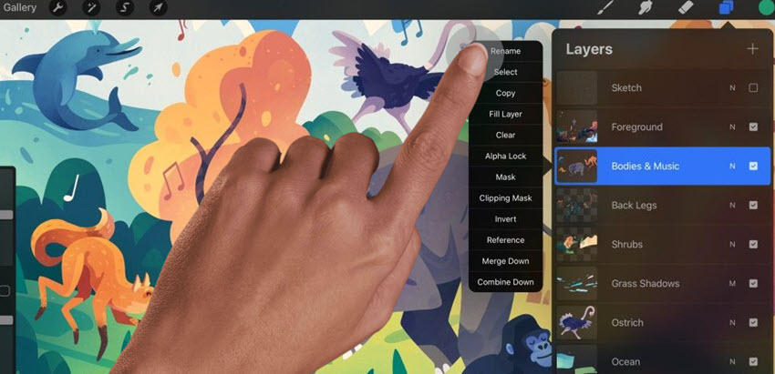 Procreate Layer Options