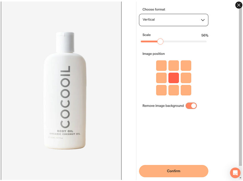 Edit product photo