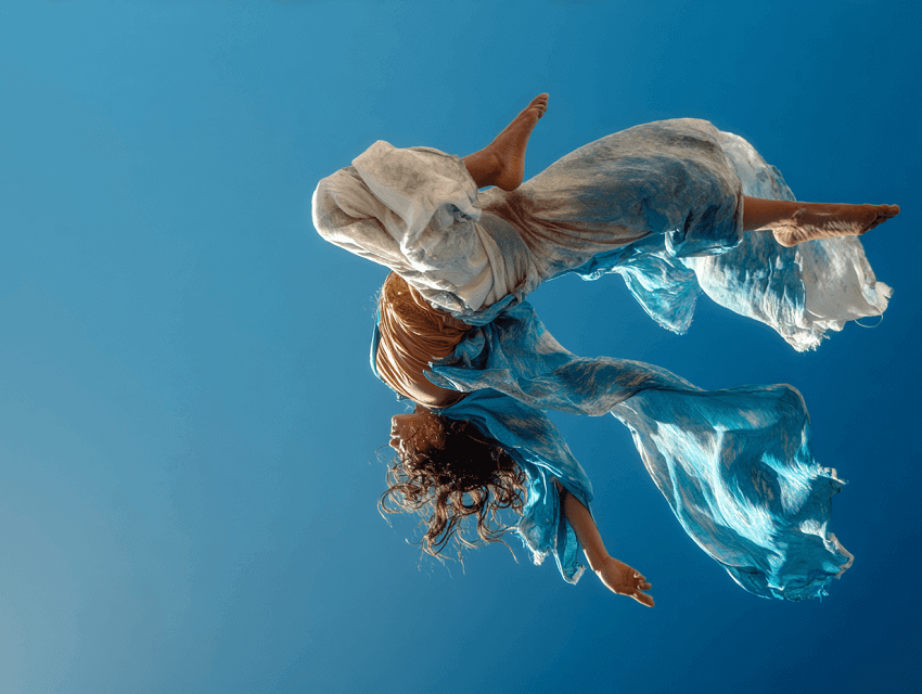 a dancer mid-leap