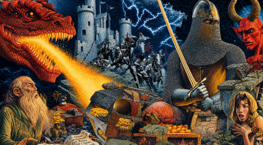 Dark Fantasy Lithograph