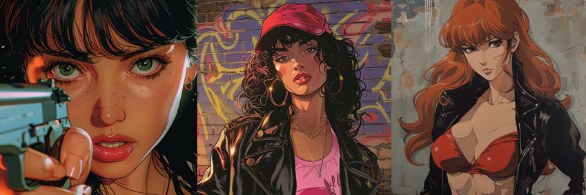 Midjourney Comic Book Girls