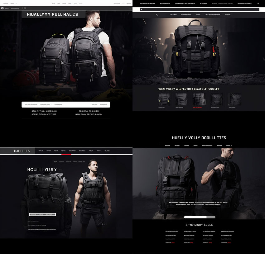 Midjourney website design example