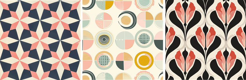 Symmetric Geometric Seamless Pattern