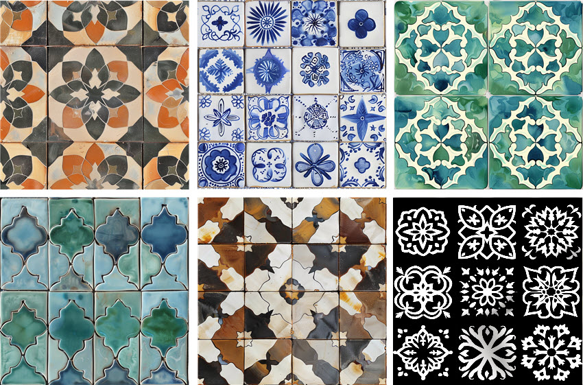 Various Tiles Seamless Pattern