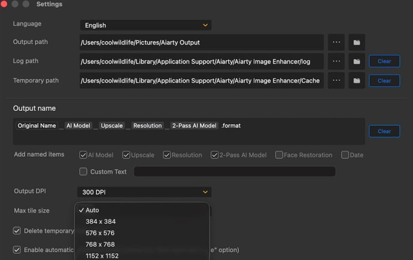 Aiarty Tile Settings Tips